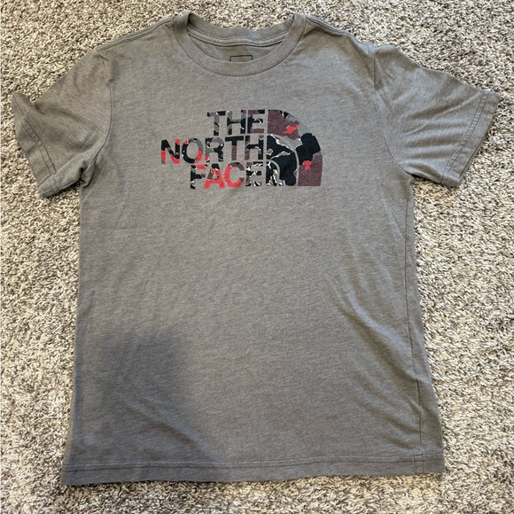 The North Face, Boys Size 10/12 Gray Short Sleeve Tee - Picture 1 of 2